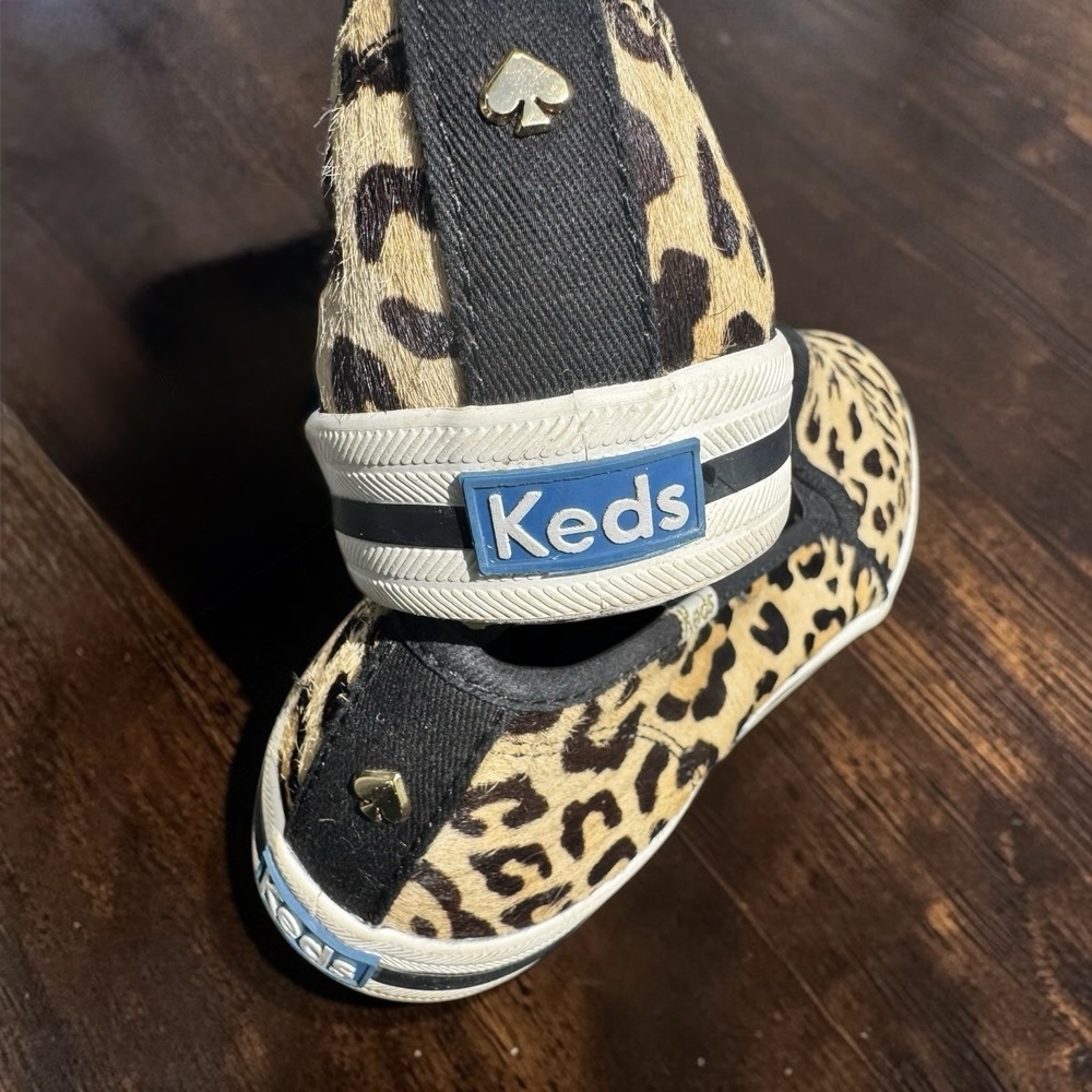 Keds x Kate Spade New York Double Decker Leopard Print Calf  Slip on sneakers 9 - Picture 12 of 16